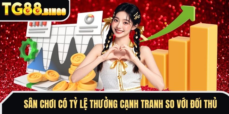 Sân chơi có tỷ lệ thưởng cạnh tranh so với đối thủ 